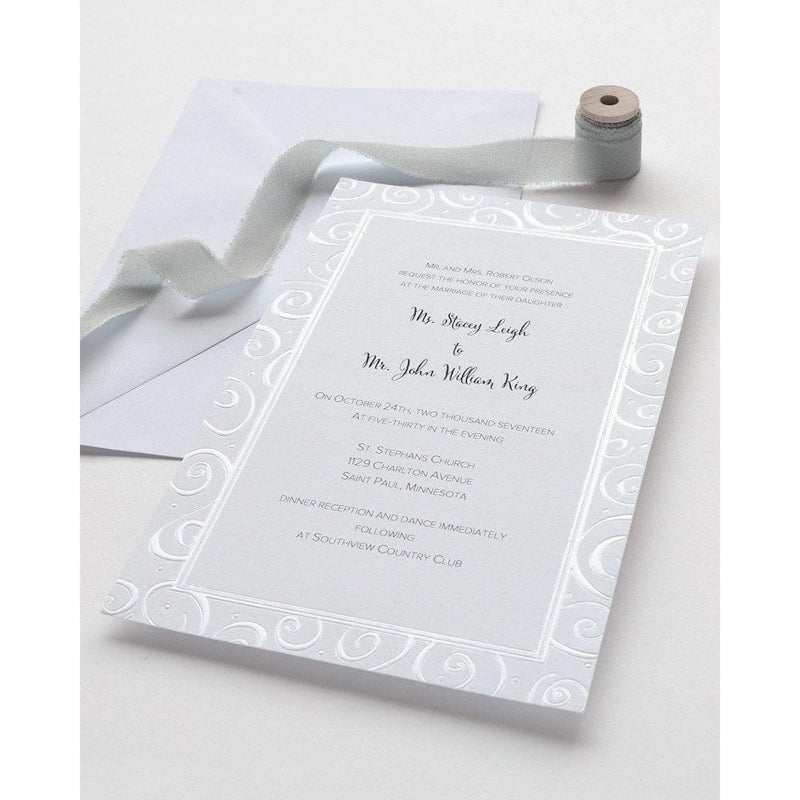 Gartner Studios Pearl Swirl Invitation Kit, Includes Envelopes, 5.5â€ x 8.5â€ Invitations, 5.5â€ x 4.25â€ Response Cards, 50 Count - Image 4